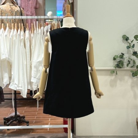 레이어드 포켓 민소매 미니원피스