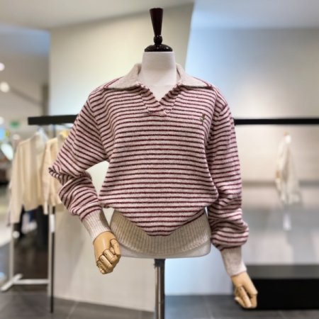 브이 단가라 니트