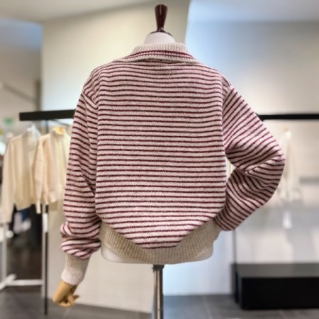 브이 단가라 니트