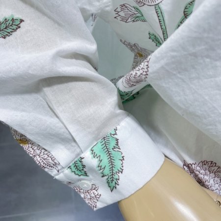 플라워 나염 셔츠