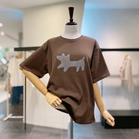 도그 프린팅 티셔츠