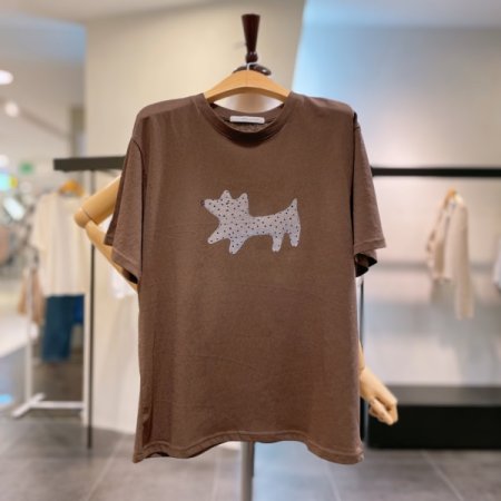 강아지 프린팅 티셔츠