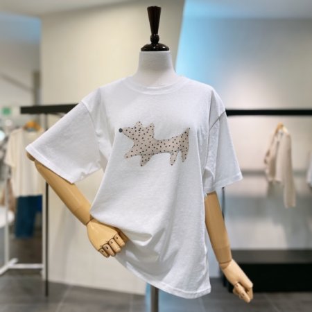 강아지 프린팅 티셔츠