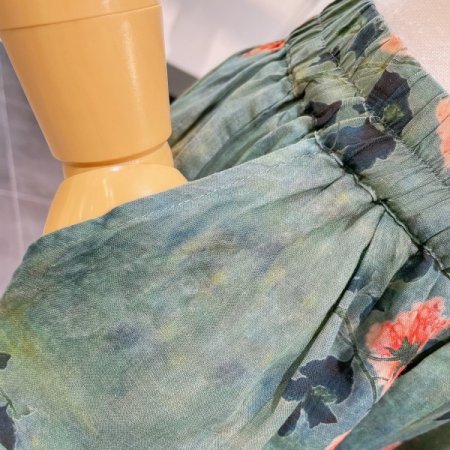 플라워 나염 와이드 팬츠