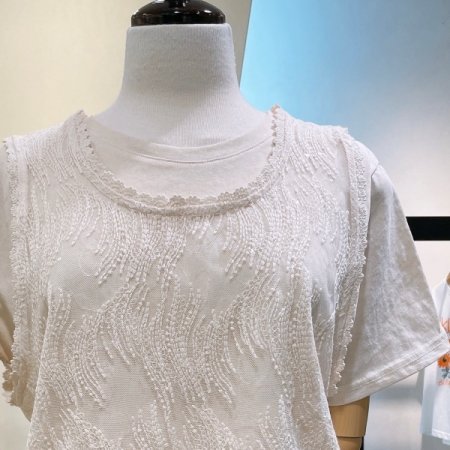 시스루 레이스 세트 티셔츠