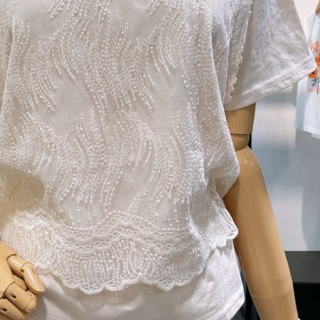 시스루 레이스 세트 티셔츠