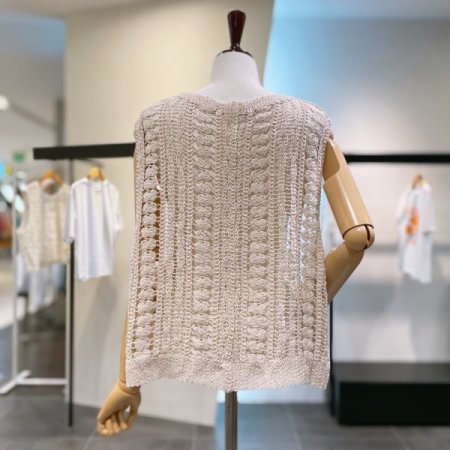 레이스 단추 조끼