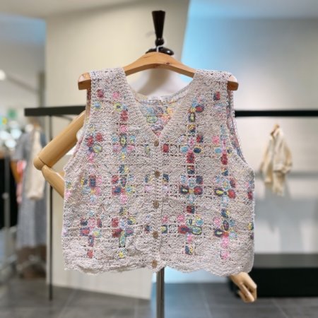 크로쉐 베스트 반바지 세트