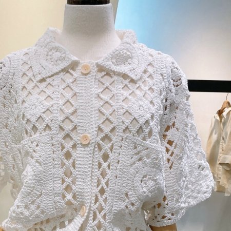 펀칭 레이스 가디건