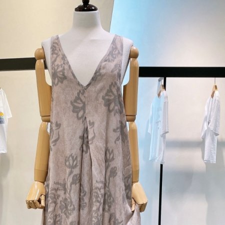 에스닉 플로럴 민소매 원피스