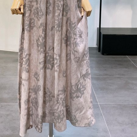 에스닉 플로럴 민소매 원피스