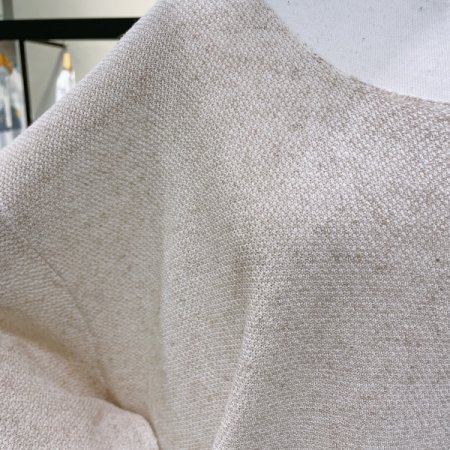 린넨 믹스 보트넥 니트