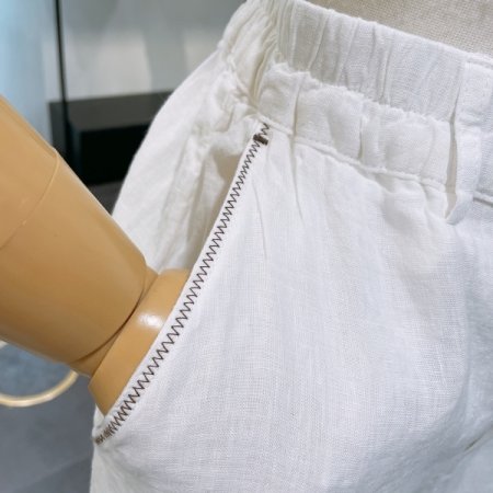 네추럴 와이드 린넨 팬츠