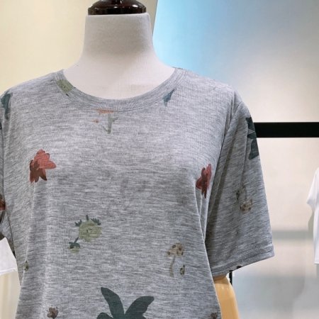 리프 나염 반팔 티셔츠