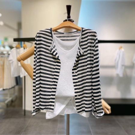 단가라 나시 세트 가디건