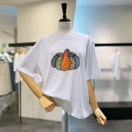 그래픽 린넨 믹스 티셔츠