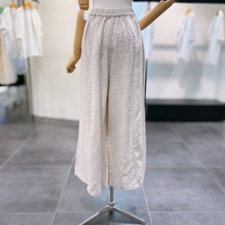 와이드 밴딩 린넨 팬츠