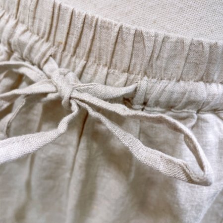 와이드 밴딩 린넨 팬츠