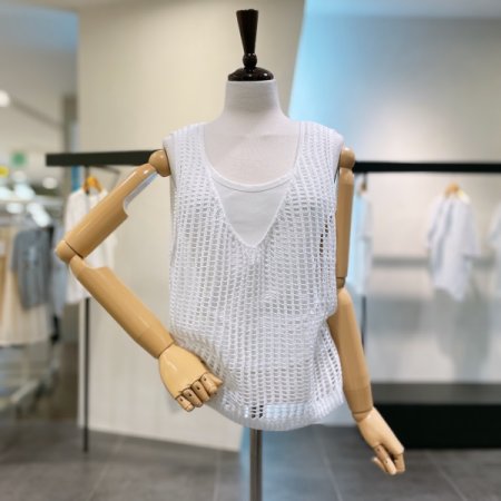 시스루 그물 나시 세트