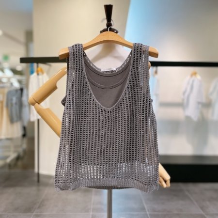 시스루 그물 나시 세트