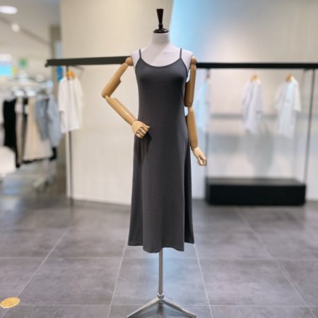 그물 민소매 레이어드 원피스