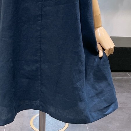 슬리브 리스 린넨 원피스