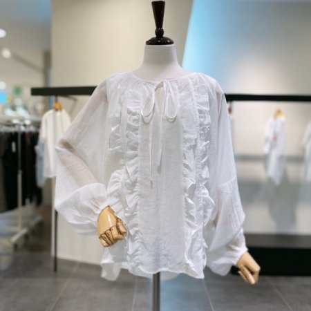 셔링 러플 블라우스