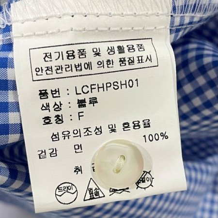 코튼 핀 체크 셔츠