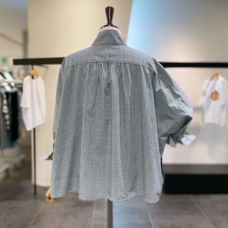 체크 9부 소매 셔츠