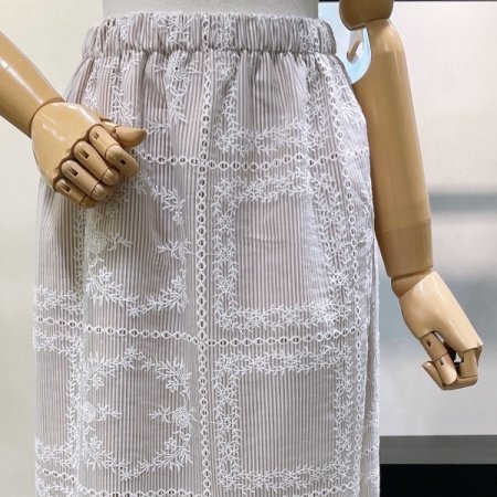 레이어드 밴드 스커트