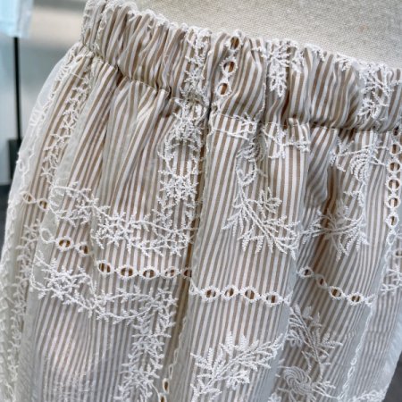 레이어드 밴드 스커트