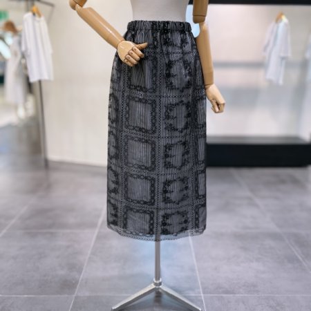 레이어드 밴드 스커트