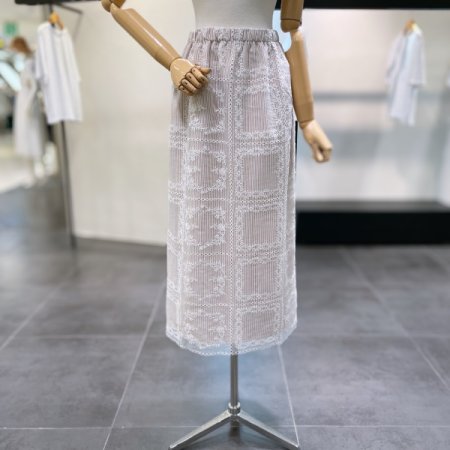 레이스 레이어드 스커트