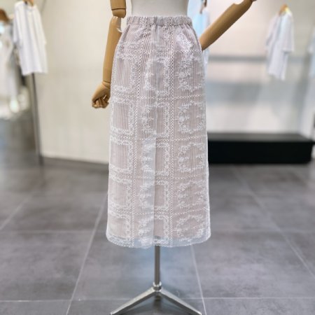 레이스 레이어드 스커트