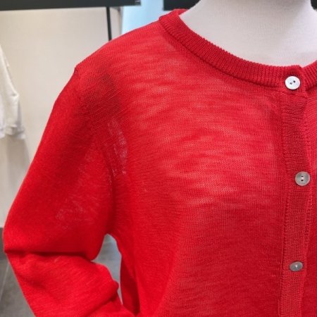 리본 긴팔 가디건