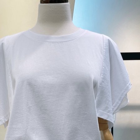 프릴 소매 티셔츠