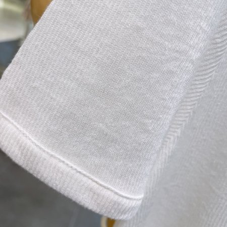 린넨 골지 5부 티셔츠