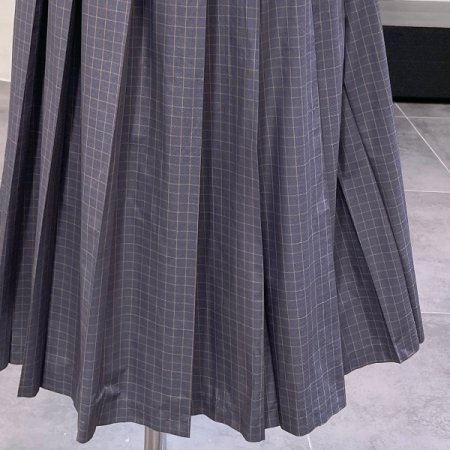 체크 플리츠 스커트