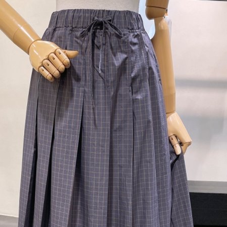 체크 밴딩 스커트