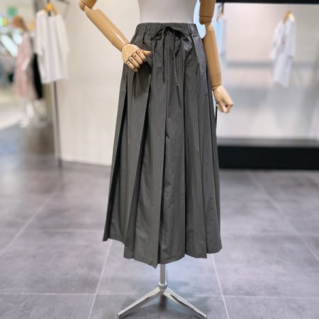 체크 밴딩 스커트