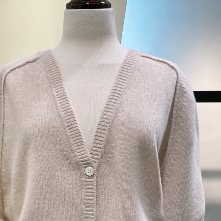 울 하프 가디건