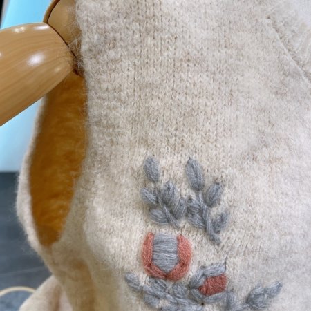 플라워 패치 버튼 조끼