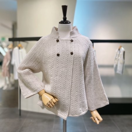 플레어 꽈배기 가디건