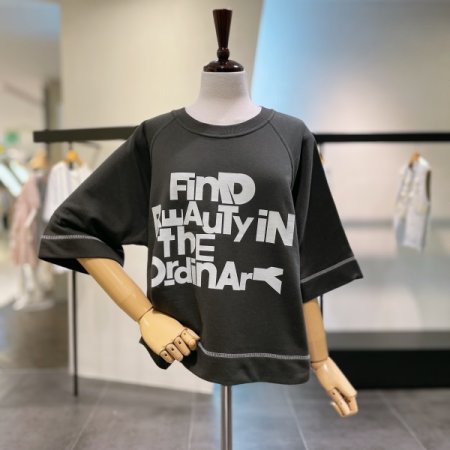 레터링 스티치 티셔츠