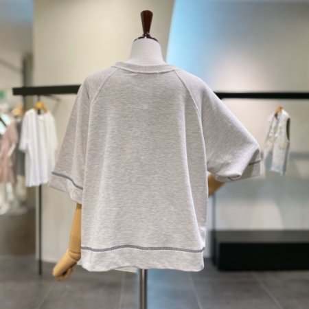 레터링 스티치 티셔츠