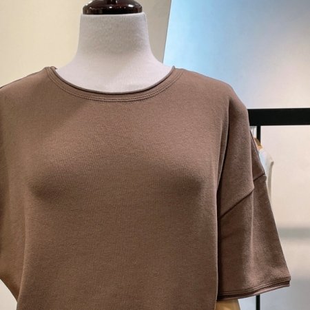 배색 박시 티셔츠