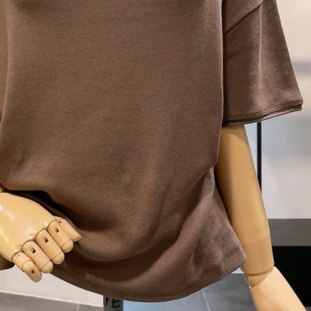 배색 박시 티셔츠