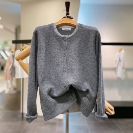 이중 배색 가디건