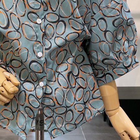 패턴 볼륨 셔츠