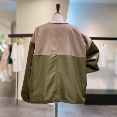 컬러 블럭 야상 점퍼